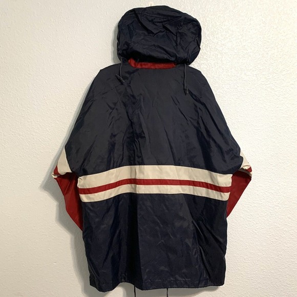 Windbreaker Regatta Hooded Raincoat Blue Red White Reflective Men’s Size XL - Picture 2 of 10